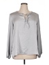 Kasper Silver Long Sleeve Blouse Size XL - photo 1