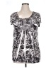 Energie 100% Polyester Paisley Silver Short Sleeve T-Shirt Size XL - photo 1
