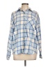 rue21 Plaid Blue Long Sleeve Blouse Size L - photo 1