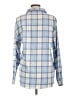 rue21 Plaid Blue Long Sleeve Blouse Size L - photo 2