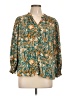 Eclair 100% Polyester Green 3/4 Sleeve Blouse Size L - photo 1