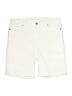MICHAEL Michael Kors Solid Ivory Denim Shorts Size 10 - photo 1
