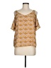 Adrienne Vittadini 100% Polyester Yellow Short Sleeve Blouse Size M - photo 1
