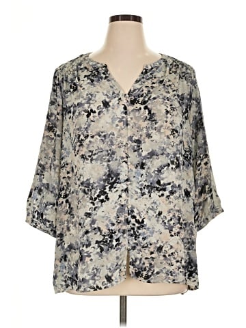 Rose + Olive 3/4 Sleeve Blouse (view 1)