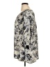 Rose + Olive 100% Polyester Floral Gray 3/4 Sleeve Blouse Size 1X - photo 5
