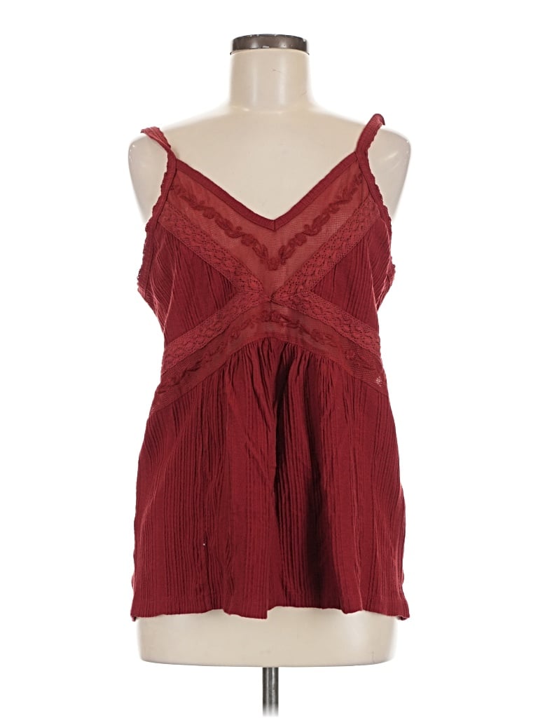 Pre-owned Sundance Sleeveless Blouse In Burgundy