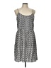 Old Navy 100% Viscose Print Gray Casual Dress Size L - photo 1