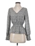 Sienna Sky 100% Polyester Gray Long Sleeve Blouse Size S - photo 1