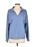 Unbranded 100% Polyester Blue Long Sleeve Blouse Size XL - photo 1