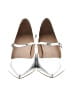 Ann Taylor Metallic Silver Heels Size 6 1/2 - photo 2