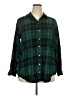 Lane Bryant Plaid Green Long Sleeve Button-Down Shirt Size 18 - 20 Plus - photo 1