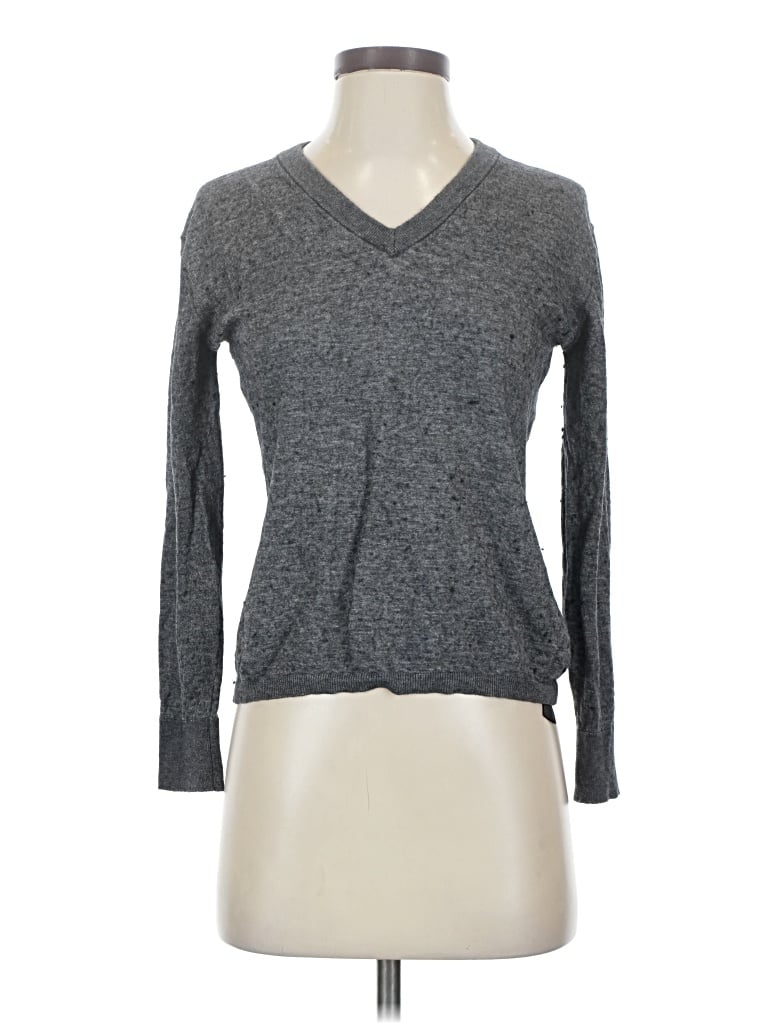 Pre-owned Massimo Dutti Long Sleeve T-shirt In Gray