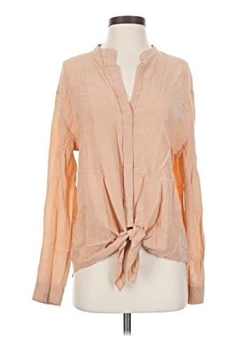 T. Babaton Long Sleeve Silk Top (view 1)