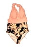 Cupshe Print Orange One Piece Swimsuit Size L - photo 1
