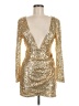 Assorted Brands Gold Cocktail Dress Size M - photo 1