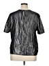 Express Metallic Silver Short Sleeve Blouse Size XL - photo 2