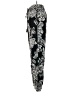 Angie 100% Rayon Paisley Black Casual Pants Size S - photo 5