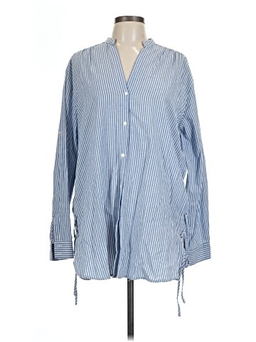 Cotton Bleu Long Sleeve Button-Down Shirt (view 1)