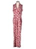 Petite Sophisticate 100% Rayon Hearts Red Jumpsuit Size 4 Petite - photo 1