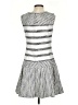 J.Crew Stripes Silver Cocktail Dress Size 4 - photo 2