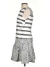 J.Crew Stripes Silver Cocktail Dress Size 4 - photo 5