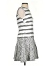 J.Crew Stripes Silver Cocktail Dress Size 4 - photo 4