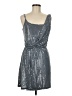 Bailey Blue Metallic Silver Cocktail Dress Size M - photo 1