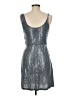 Bailey Blue Metallic Silver Cocktail Dress Size M - photo 2