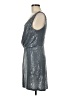 Bailey Blue Metallic Silver Cocktail Dress Size M - photo 5