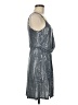 Bailey Blue Metallic Silver Cocktail Dress Size M - photo 4