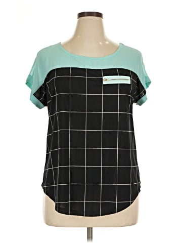 Ashley Blue Short Sleeve Top (view 1)