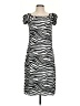 J.Crew 100% Viscose Animal Print Silver Casual Dress Size 4 - photo 1