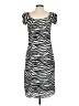 J.Crew 100% Viscose Animal Print Silver Casual Dress Size 4 - photo 2