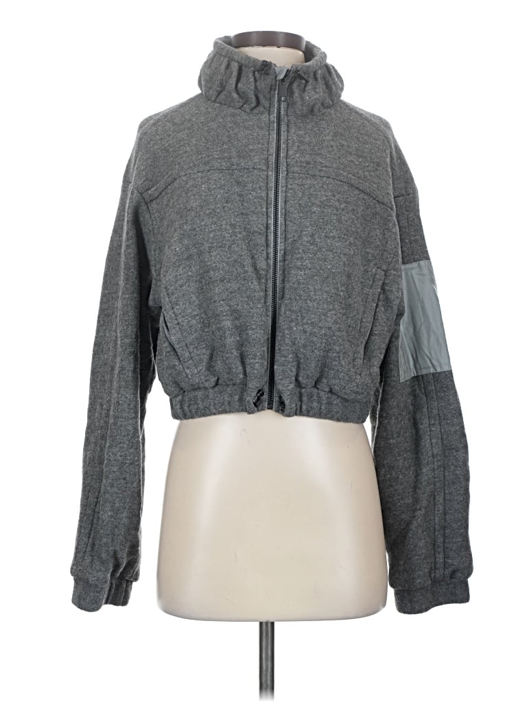 Pre-owned Carbon38 Zip Up Hoodie In Gray