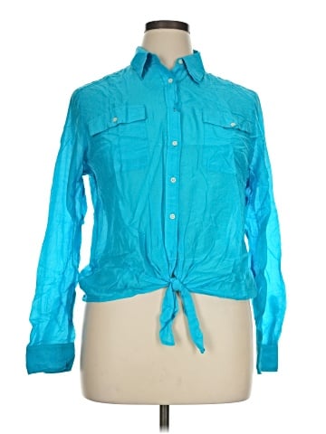 Lauren by Ralph Lauren Long Sleeve Button-Down Shirt (view 1)