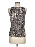 Carlisle Animal Print Brown Sleeveless Silk Top Size M - photo 2