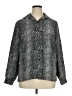 Alia Paisley Gray Long Sleeve Button-Down Shirt Size 16 - photo 1