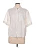 Crescent 100% Linen Ivory Short Sleeve Blouse Size M - photo 1