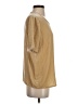 Vince. Metallic Gold Short Sleeve Top Size S - photo 4