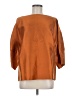 Tsesay Orange 3/4 Sleeve Silk Top Size 8 - photo 1