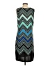 NY Collection Chevron-herringbone Teal Cocktail Dress Size S - photo 2