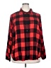 Lane Bryant 100% Rayon Plaid Red Long Sleeve Button-Down Shirt Size 18 - 20 Plus - photo 1