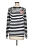 Sugarhill Boutique Stripes Silver Pullover Sweater Size 6 - photo 1