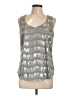 Worthington 100% Polyester Silver Sleeveless Top Size L - photo 1