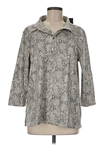 Attitudes by Renee 3/4 Sleeve Blouse (view 1)