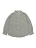 Bonpoint 100% Cotton Chevron-herringbone Gray Long Sleeve Button-Down Shirt Size 4 - photo 1