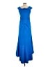 Xscape Solid Blue Cocktail Dress Size 6 - photo 2