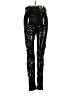 Aqua 100% Polyurethane Metallic Black Casual Pants Size S - photo 2