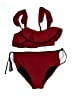 Summer Mae Solid Burgundy Two Piece Swimsuit Size M - photo 1