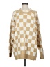 Show Me Your Mumu Checkered-gingham Tan Pullover Sweater Size S - photo 1